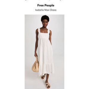 Free People Women's XS Isabella Maxi White Cotton Summer Dress